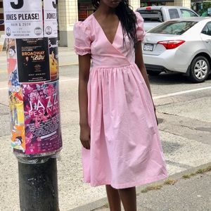 Lisa Says Gah pink gingham dress